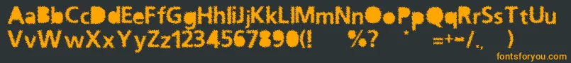 OceanNormal Font – Orange Fonts on Black Background