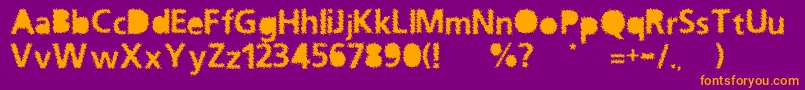 OceanNormal-fontti – oranssit fontit violetilla taustalla