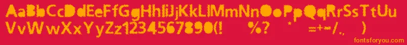 OceanNormal Font – Orange Fonts on Red Background