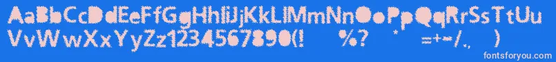 OceanNormal Font – Pink Fonts on Blue Background