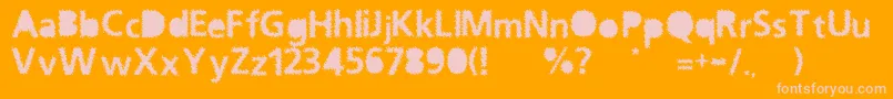 OceanNormal Font – Pink Fonts on Orange Background
