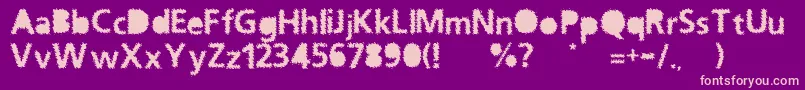 OceanNormal Font – Pink Fonts on Purple Background