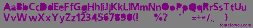 OceanNormal Font – Purple Fonts on Gray Background