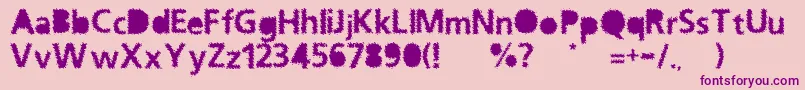 OceanNormal-fontti – violetit fontit vaaleanpunaisella taustalla