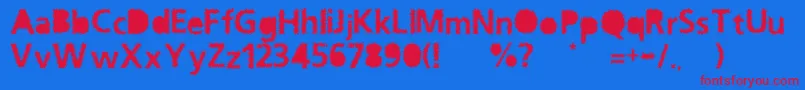 OceanNormal Font – Red Fonts on Blue Background