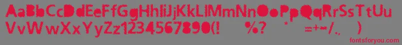 OceanNormal Font – Red Fonts on Gray Background