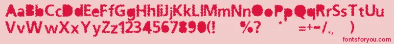 OceanNormal Font – Red Fonts on Pink Background