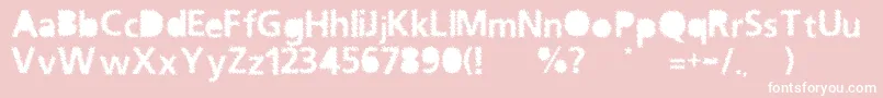 OceanNormal Font – White Fonts on Pink Background