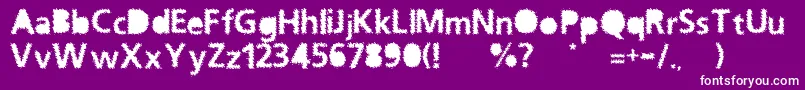 フォントOceanNormal – 紫の背景に白い文字