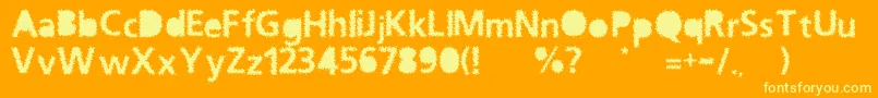 OceanNormal Font – Yellow Fonts on Orange Background