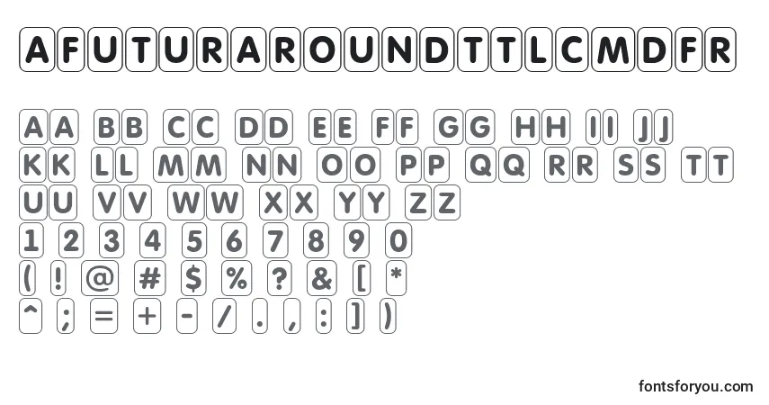 Fuente AFuturaroundttlcmdfr - alfabeto, números, caracteres especiales