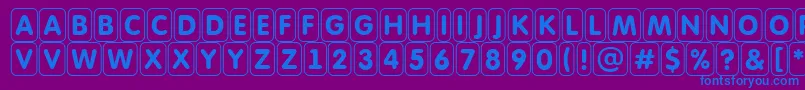 AFuturaroundttlcmdfr Font – Blue Fonts on Purple Background