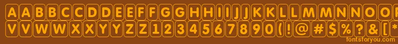 AFuturaroundttlcmdfr Font – Orange Fonts on Brown Background