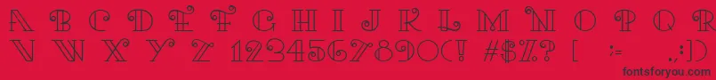 KariRegular Font – Black Fonts on Red Background