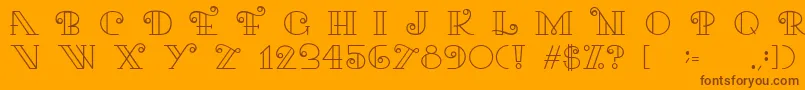 Шрифт KariRegular – коричневые шрифты на оранжевом фоне