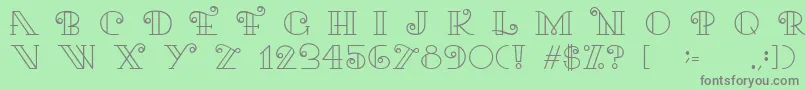 KariRegular Font – Gray Fonts on Green Background