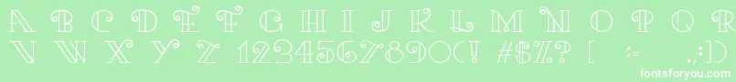 KariRegular Font – White Fonts on Green Background