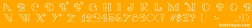 KariRegular Font – White Fonts on Orange Background