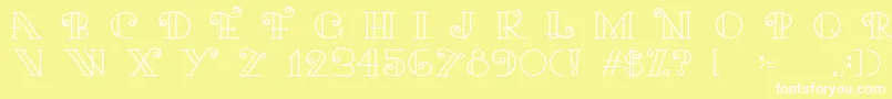 KariRegular Font – White Fonts on Yellow Background