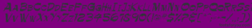 PamelaRegular Font – Black Fonts on Purple Background