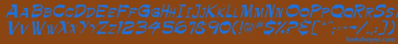 More about PamelaRegular Font PamelaRegular Font – Blue Fonts on Brown Background