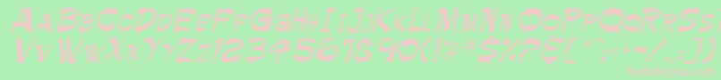 PamelaRegular Font – Pink Fonts on Green Background