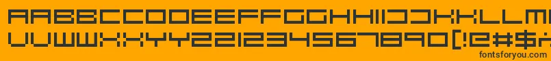 Robotastic Font – Black Fonts on Orange Background