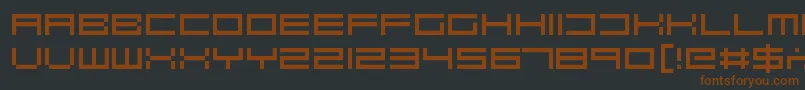 Robotastic Font – Brown Fonts on Black Background