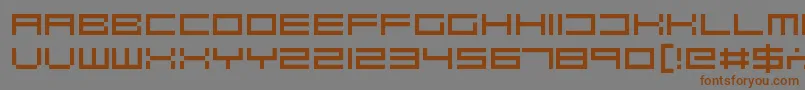 Robotastic Font – Brown Fonts on Gray Background