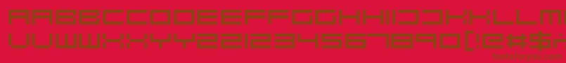 Robotastic Font – Brown Fonts on Red Background