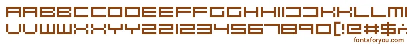 Robotastic Font – Brown Fonts on White Background