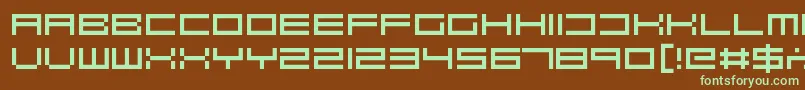 Robotastic Font – Green Fonts on Brown Background