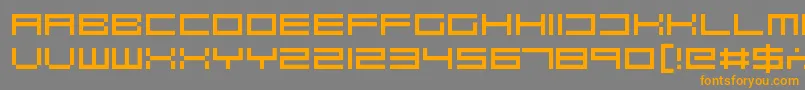 Robotastic Font – Orange Fonts on Gray Background