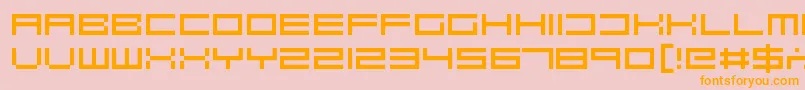 Robotastic Font – Orange Fonts on Pink Background