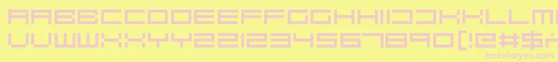 Robotastic Font – Pink Fonts on Yellow Background