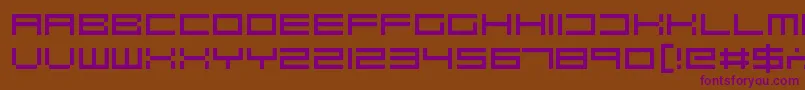 Robotastic Font – Purple Fonts on Brown Background