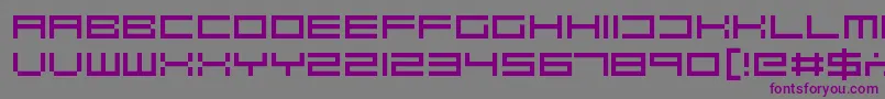 Robotastic Font – Purple Fonts on Gray Background