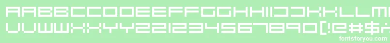 Robotastic Font – White Fonts on Green Background