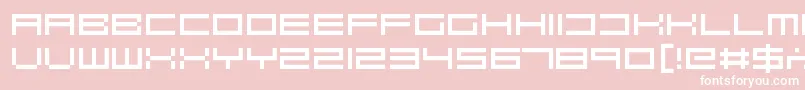 Robotastic Font – White Fonts on Pink Background