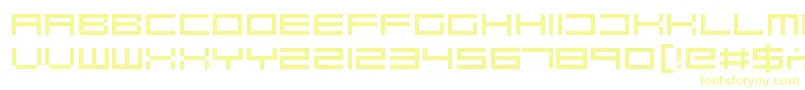 Robotastic Font – Yellow Fonts on White Background