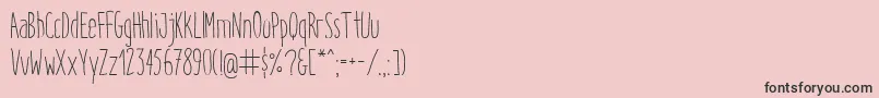 ItaloLight Font – Black Fonts on Pink Background