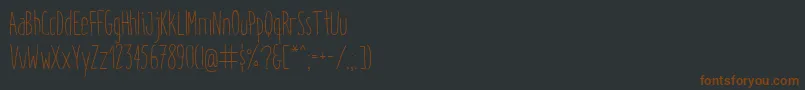 ItaloLight Font – Brown Fonts on Black Background