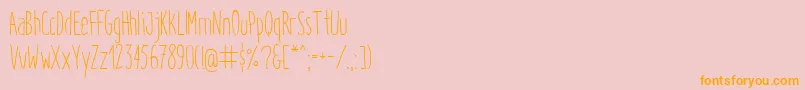 ItaloLight Font – Orange Fonts on Pink Background