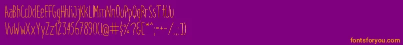 ItaloLight Font – Orange Fonts on Purple Background