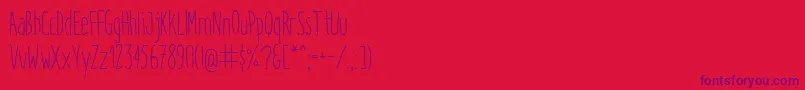 ItaloLight Font – Purple Fonts on Red Background