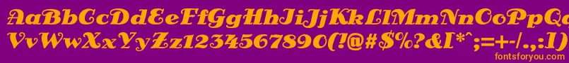 DsSienaBlack Font – Orange Fonts on Purple Background