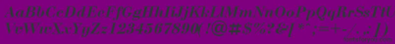 UkrainianbodoniBolditalic Font – Black Fonts on Purple Background