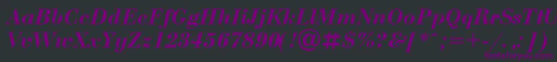 UkrainianbodoniBolditalic Font – Purple Fonts on Black Background