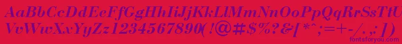 UkrainianbodoniBolditalic Font – Purple Fonts on Red Background