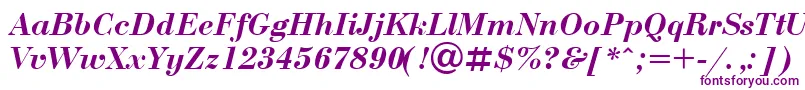 UkrainianbodoniBolditalic Font – Purple Fonts on White Background